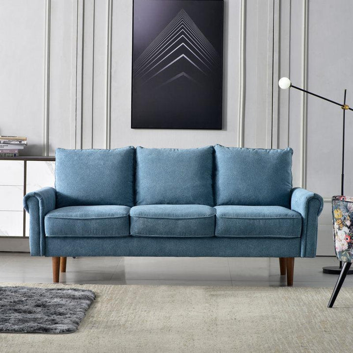 Modern Cozy Velvet 3 Seater Sofa - 240x85x85 cm - By Alhome - Zrafh.com - Your Destination for Baby & Mother Needs in Saudi Arabia