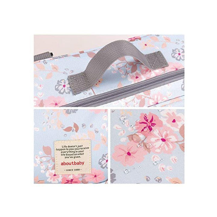 Little Story Baby Diaper Changing Clutch Kit - Floral Grey - Zrafh.com - Your Destination for Baby & Mother Needs in Saudi Arabia