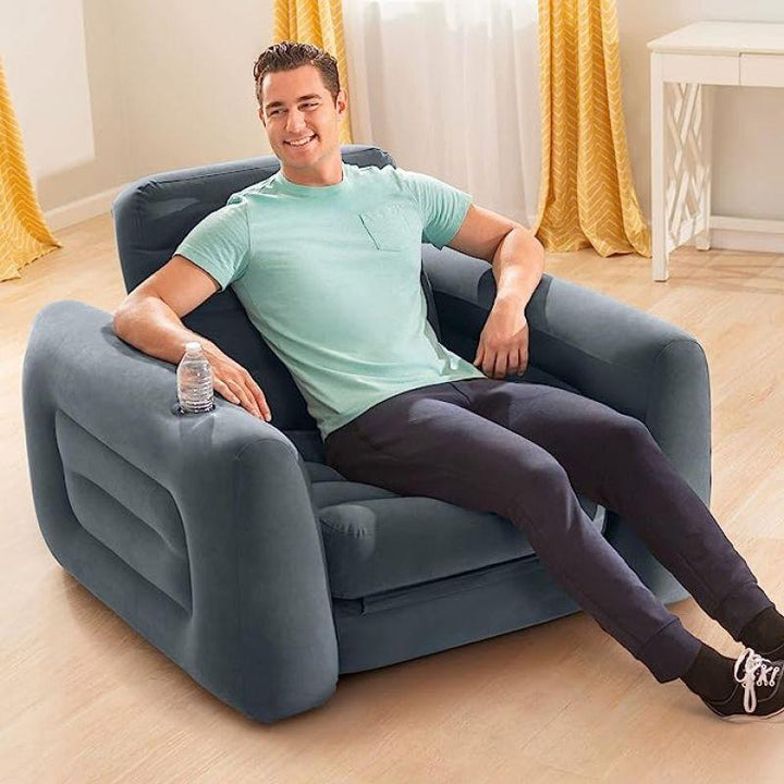 Intex inflatable ball out chair - gray - ZRAFH