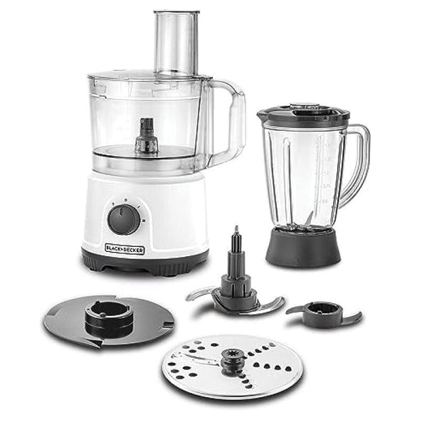 Black And Decker 5 in 1 Multifunction Food Processor - 800 W - White - Zrafh.com - Your Destination for Baby & Mother Needs in Saudi Arabia