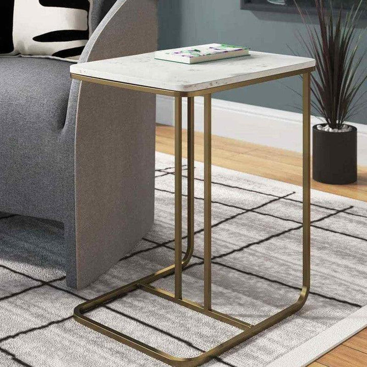 Side Table 55x35x45 cm - Gold By Alhome - Zrafh.com - Your Destination for Baby & Mother Needs in Saudi Arabia