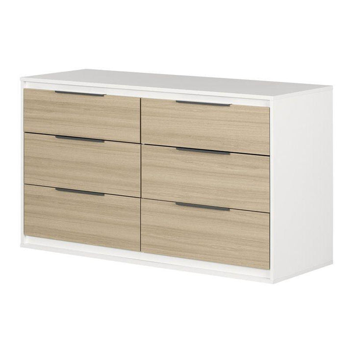 Kids Dresser: 128x40x73 Wood, Beige and White by Alhome - Zrafh.com - Your Destination for Baby & Mother Needs in Saudi Arabia