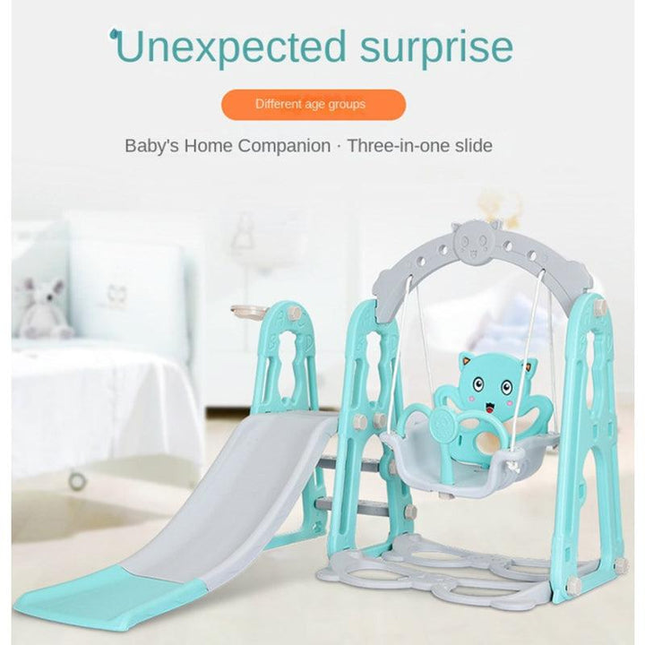 Dreeba 3-in-1 Kids Slide and Swing With Basketball Hoop playset - YT-37 - Zrafh.com - Your Destination for Baby & Mother Needs in Saudi Arabia