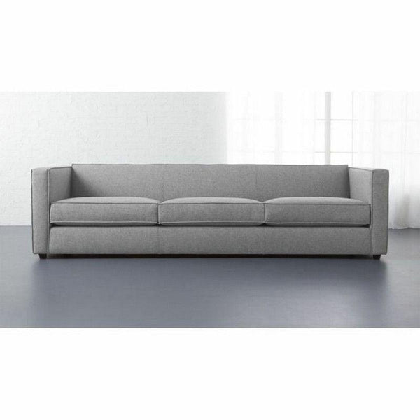 Spacious Gray Linen 3-Seater Sofa - 250x90x45 cm - Swedish Wood By Alhome - Zrafh.com - Your Destination for Baby & Mother Needs in Saudi Arabia