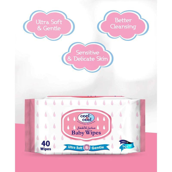 Cool & Cool Baby Wipes Pack of 8 & Pack of 4 Wipes Free - 480 Pieces - Zrafh.com - Your Destination for Baby & Mother Needs in Saudi Arabia