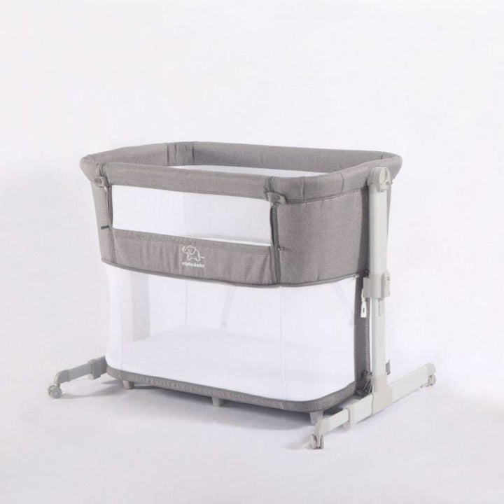 Elphybaby Baby Crib with Breathable Net - Grey - ZRAFH