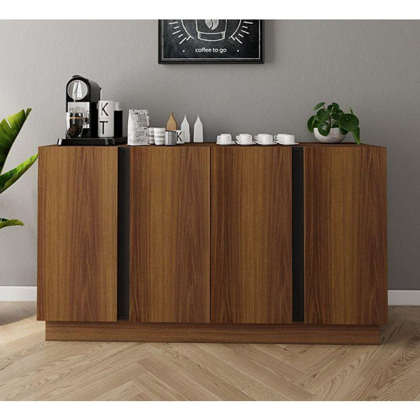 Brown & Black Coffee Corner with 4 Drawers By Alhome - Zrafh.com - Your Destination for Baby & Mother Needs in Saudi Arabia