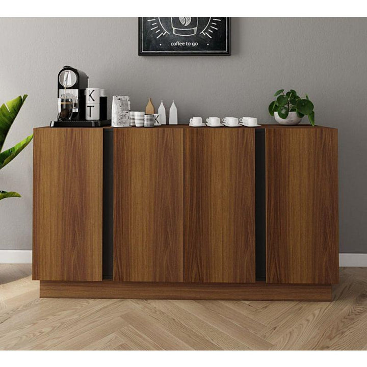 Brown & Black Coffee Corner with 4 Drawers By Alhome - Zrafh.com - Your Destination for Baby & Mother Needs in Saudi Arabia