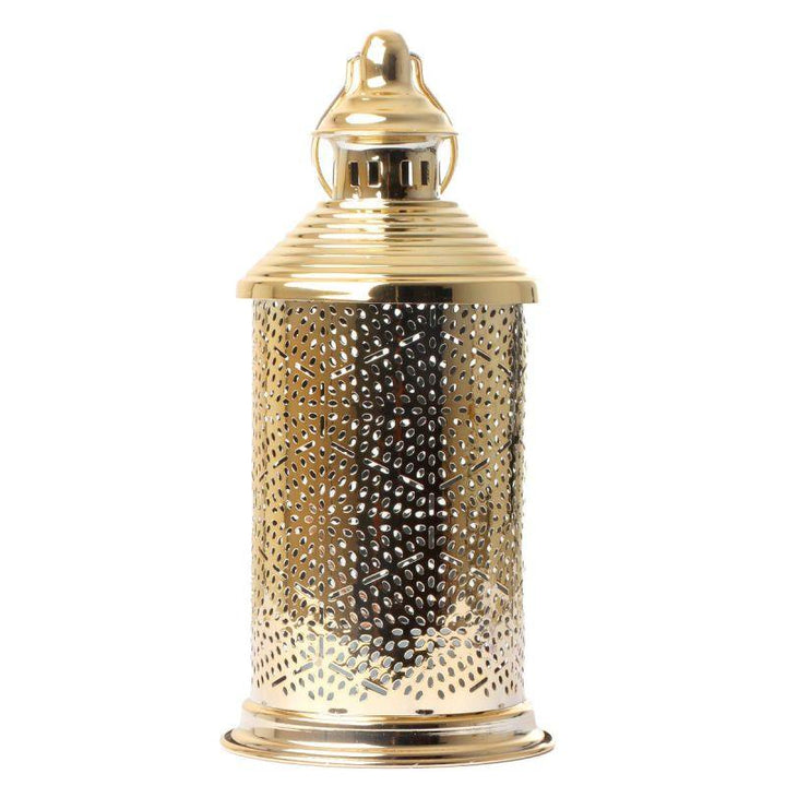 Round Steel Ramadan Lantern With Led Lighting - Gold - 26X12X12 Cm - By Family Ship - 600007811 - Zrafh.com - Your Destination for Baby & Mother Needs in Saudi Arabia