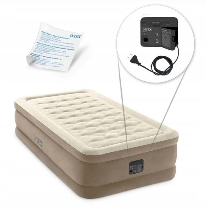 Intex Double Air Sleeping Bed - Equipped with FIBER-TECH RP Technology - Beige - INT64426 - Zrafh.com - Your Destination for Baby & Mother Needs in Saudi Arabia