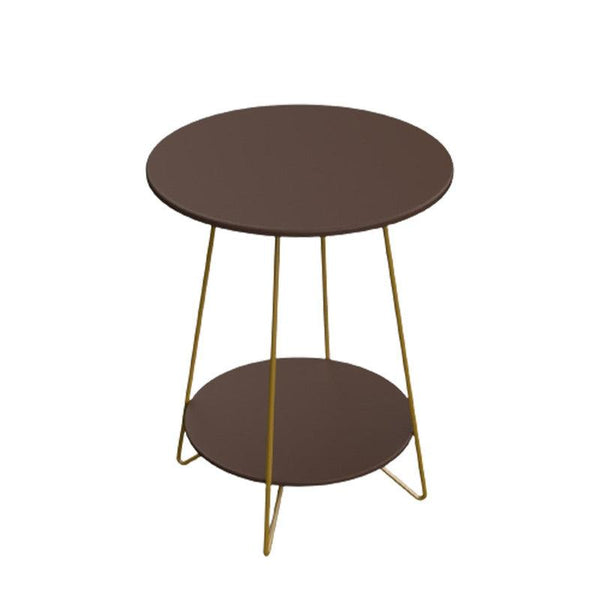 Side Table 55x70 cm - Brown & Gold By Alhome - Zrafh.com - Your Destination for Baby & Mother Needs in Saudi Arabia