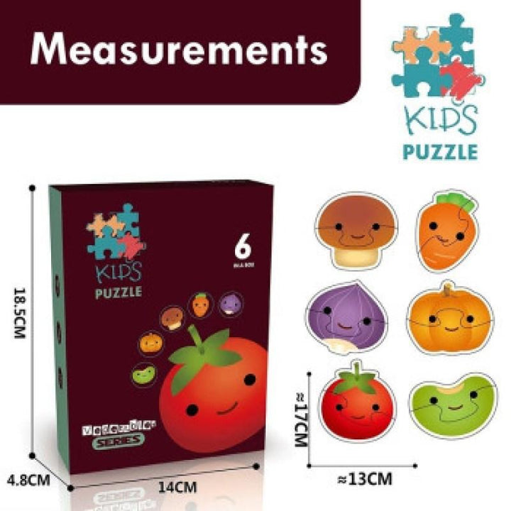 Little Story 6-in-1 Matching Puzzle Game - Vegetables - LS_PZ_MTVE - Zrafh.com - Your Destination for Baby & Mother Needs in Saudi Arabia