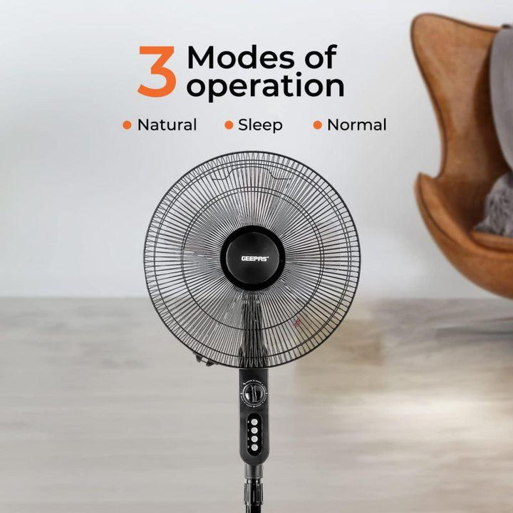 Geepas 16 Inch Stand Fan - Black - Gf9488 - Zrafh.com - Your Destination for Baby & Mother Needs in Saudi Arabia