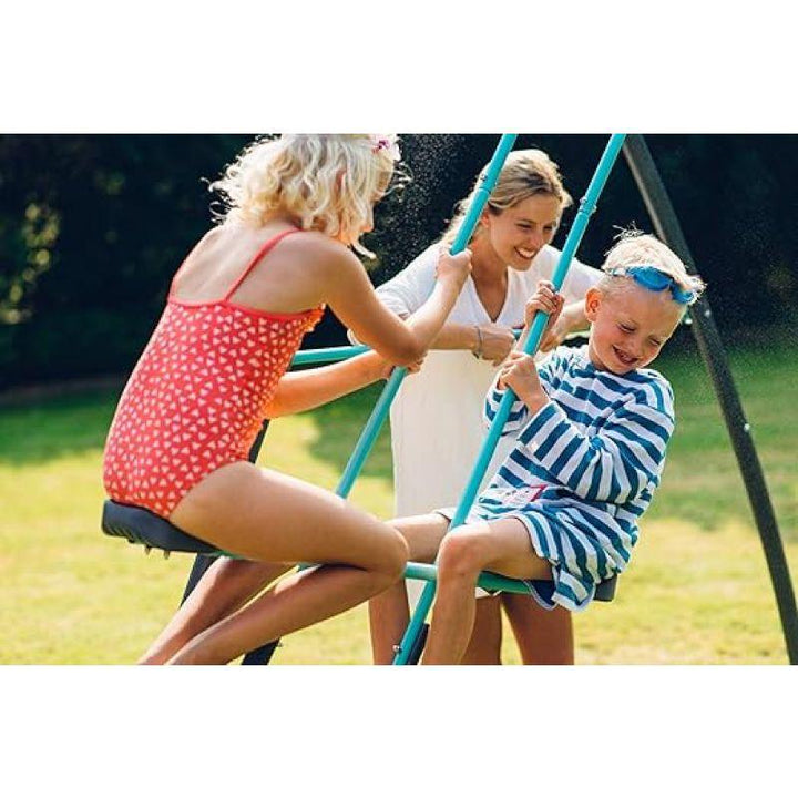 Plum Metal Single Hammock With Slide Hammock & Water Sprinkler- Gray And Blue - Zrafh.com - Your Destination for Baby & Mother Needs in Saudi Arabia