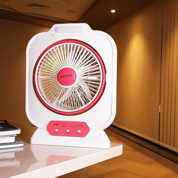 Krypton Rechargeable Box Fan - KNF111 - Zrafh.com - Your Destination for Baby & Mother Needs in Saudi Arabia