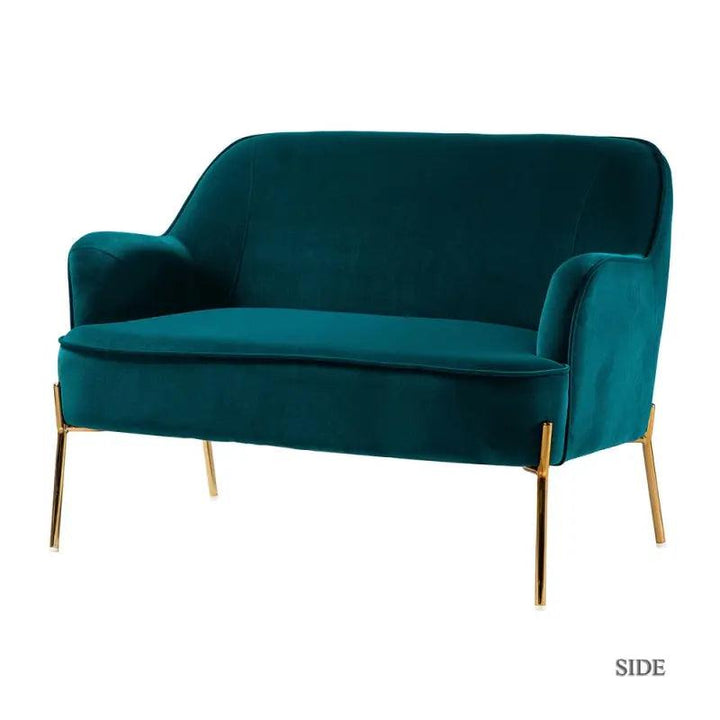 Turquoise Velvet 3-Seater Sofa By Alhome - Zrafh.com - Your Destination for Baby & Mother Needs in Saudi Arabia