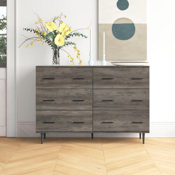 Kids Dresser: 130x40x90 Wood, Grey by Alhome - Zrafh.com - Your Destination for Baby & Mother Needs in Saudi Arabia