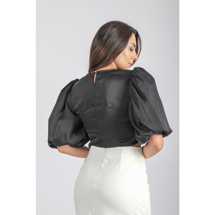 Londonella Women's Short Blouse With Puff-Sleeves Design - 100220 - Zrafh.com - Your Destination for Baby & Mother Needs in Saudi Arabia