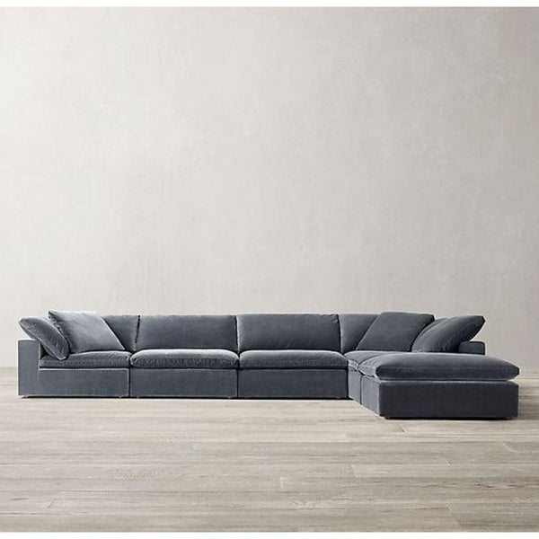 3-Seater Grey Velvet Sofa By Alhome - 110111352 - Zrafh.com - Your Destination for Baby & Mother Needs in Saudi Arabia