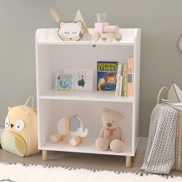 Kids Bookcase: 55x30x77 Wood, White by Alhome - Zrafh.com - Your Destination for Baby & Mother Needs in Saudi Arabia