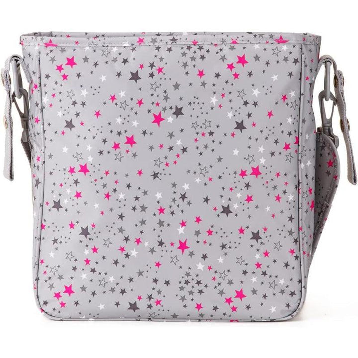 Little Story Pink Star Diaper Bag - Grey - Zrafh.com - Your Destination for Baby & Mother Needs in Saudi Arabia