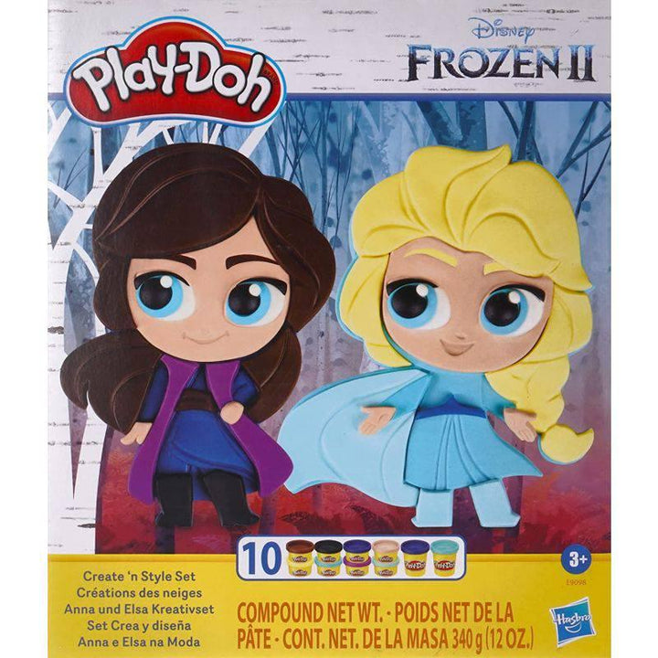 Play-Doh Disney Frozen 2 Create 'N Style Anna And Elsa With 10 Non-Toxic Cans - ZRAFH