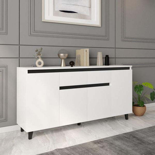 White and Black Console By Alhome - Zrafh.com - Your Destination for Baby & Mother Needs in Saudi Arabia