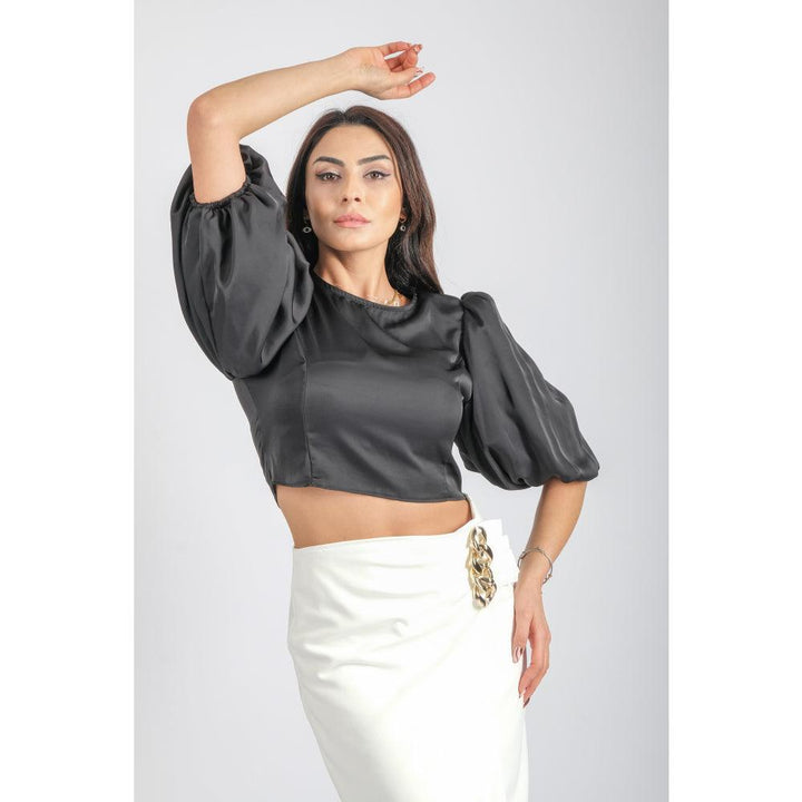 Londonella Women's Short Blouse With Puff-Sleeves Design - 100220 - Zrafh.com - Your Destination for Baby & Mother Needs in Saudi Arabia