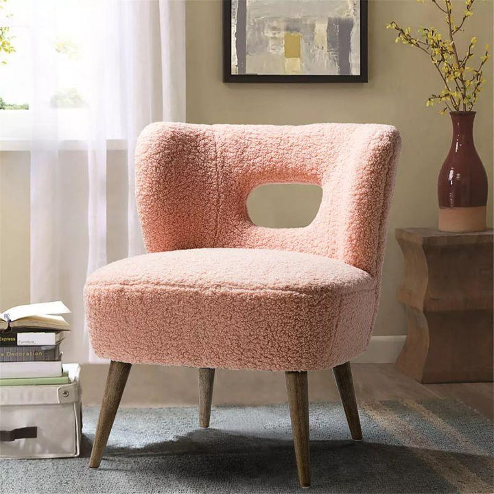 Unique Bouclé Chair - 90x85x85 cm - By Alhome - Zrafh.com - Your Destination for Baby & Mother Needs in Saudi Arabia