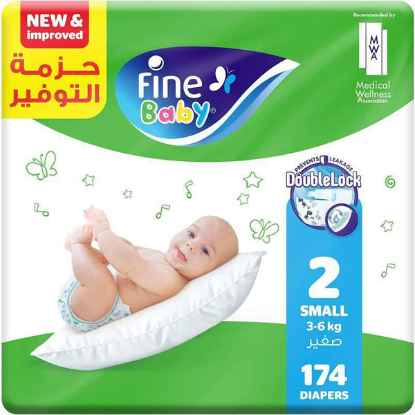 Fine Baby Diapers, Size 2 small 3√¢‚Ç¨‚Äú6kg, pack of 174 diapers, with new and improved technology - ZRAFH