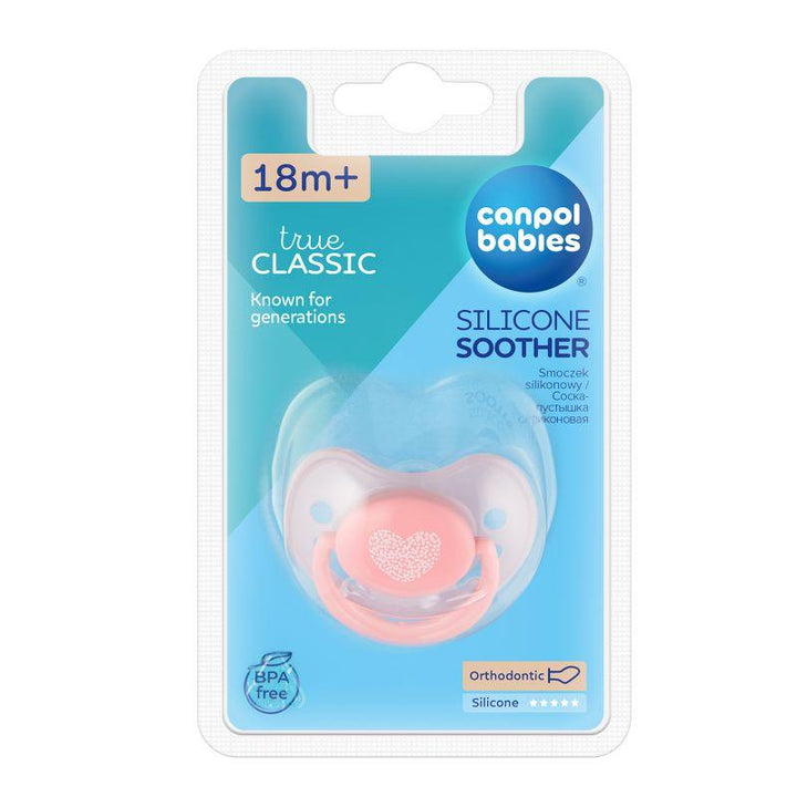 Canpol Orthodontic Silicone Soother - +18m - 1 Piece - Pastelove - ZRAFH