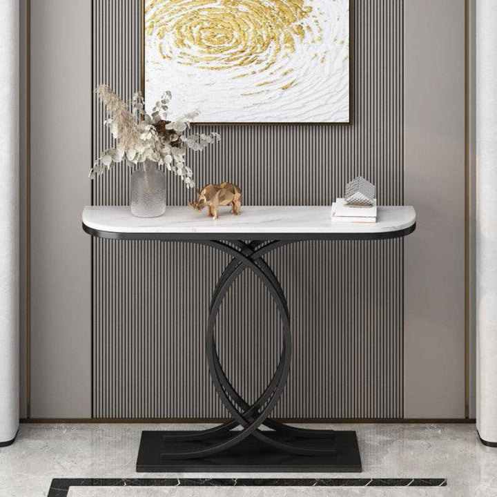 Elegant Iron and Marble Console" By Alhome - Zrafh.com - Your Destination for Baby & Mother Needs in Saudi Arabia