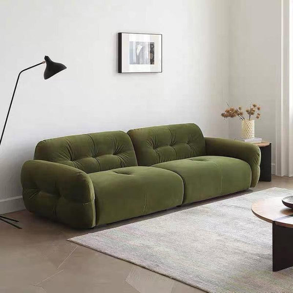 Deep Green Velvet 3-Seater Sofa By Alhome - Zrafh.com - Your Destination for Baby & Mother Needs in Saudi Arabia