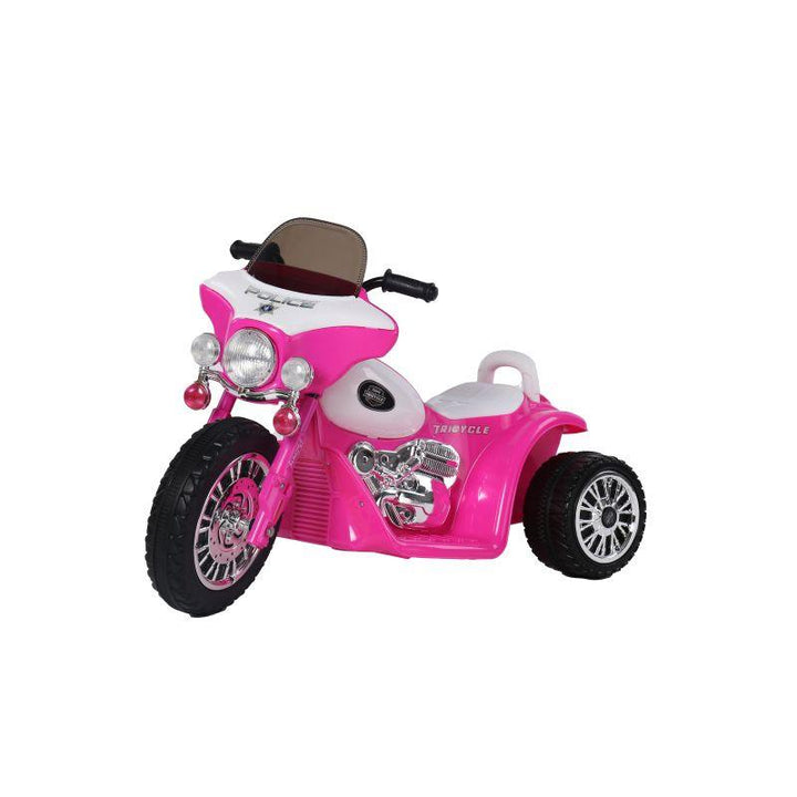 Amla Police 3 Wheel Motor Bike -Pink - JT568P - Zrafh.com - Your Destination for Baby & Mother Needs in Saudi Arabia