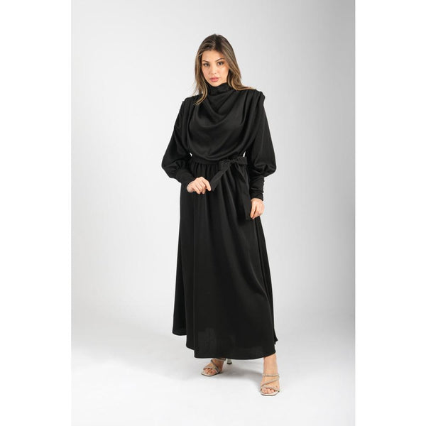 Londonella Women's Long Closed Neck Dress with Long Sleeves - 100277 - Zrafh.com - Your Destination for Baby & Mother Needs in Saudi Arabia