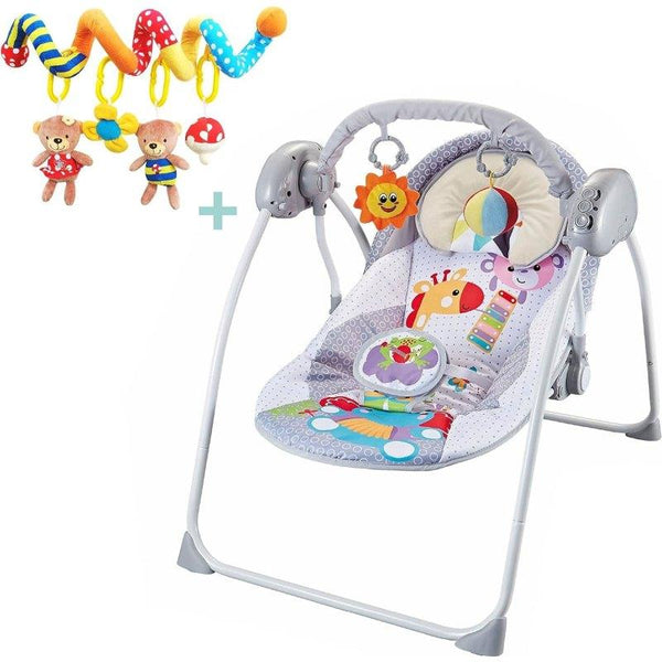 Moon Bungee - Electric Swing - Grey + Spiral Activity Toy - Bears - Zrafh.com - Your Destination for Baby & Mother Needs in Saudi Arabia