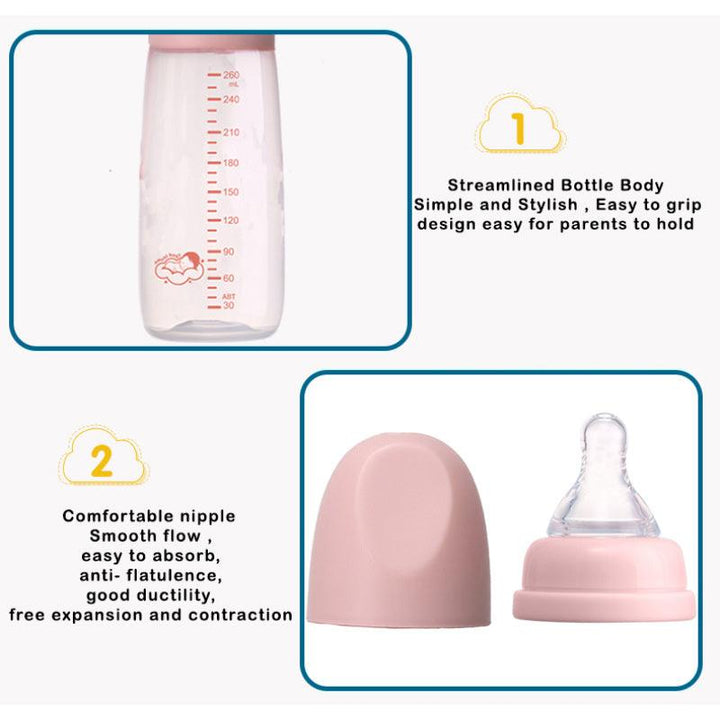 Amchi Baby Feeding Bottle -260ml - 0-1 Years - Zrafh.com - Your Destination for Baby & Mother Needs in Saudi Arabia