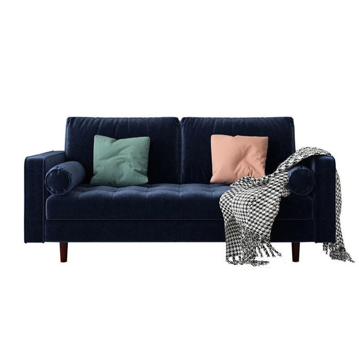 Velvet 3-Seater Sofa in Rich Indigo By Alhome - Zrafh.com - Your Destination for Baby & Mother Needs in Saudi Arabia