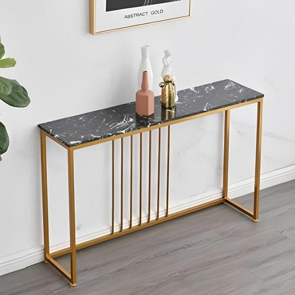 Modern Industrial Iron and Marble Console Table By Alhome - Zrafh.com - Your Destination for Baby & Mother Needs in Saudi Arabia