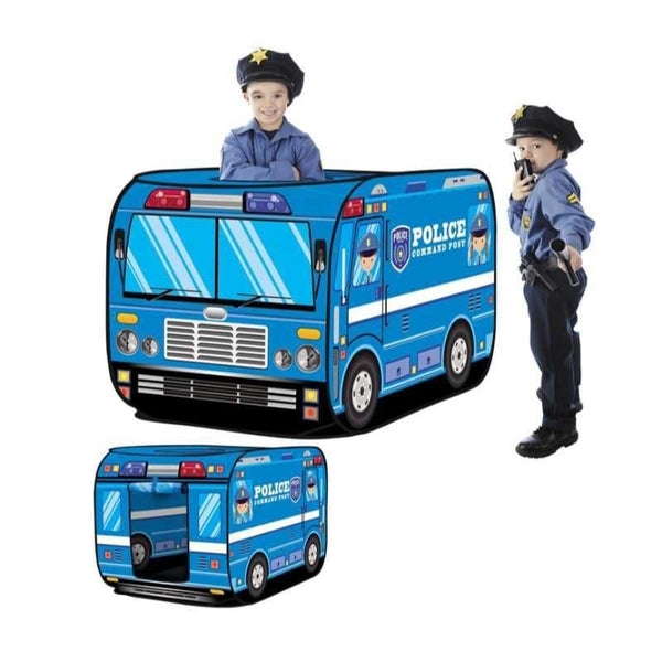 Children Tent Police Car Blue - 46x10x38 cm - 19-995-7067B - ZRAFH