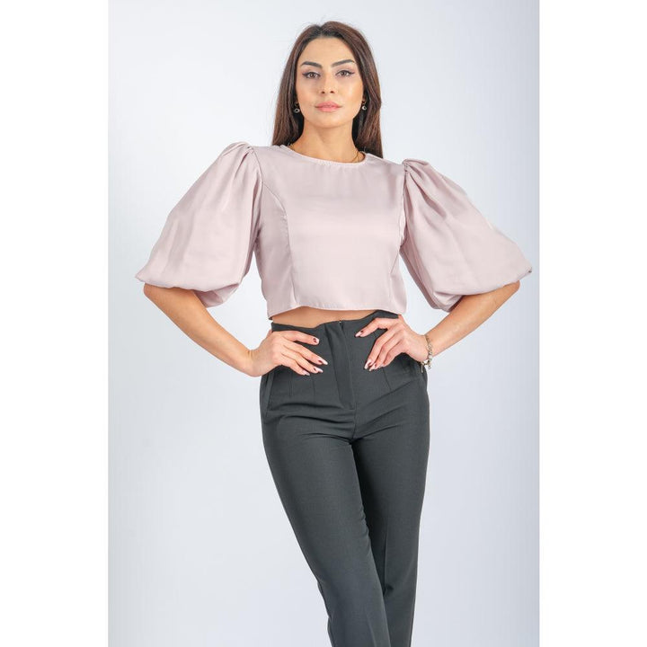 Londonella Women's Short Blouse With Puff-Sleeves Design - 100220 - Zrafh.com - Your Destination for Baby & Mother Needs in Saudi Arabia