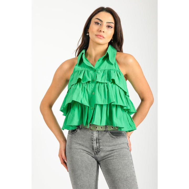 Londonella Women's Summer Sleeveless Blouse with Elegant Collar - 100261 - Zrafh.com - Your Destination for Baby & Mother Needs in Saudi Arabia