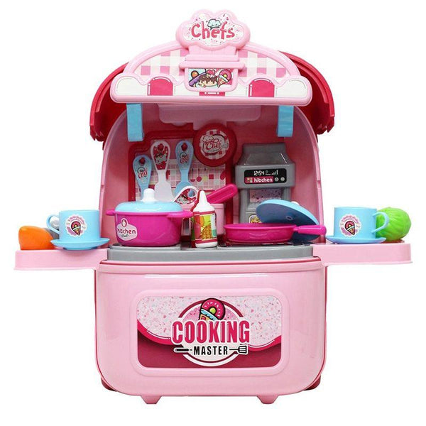 Kitchen Play Set 2 In 1 Pink - Zrafh.com - Your Destination for Baby & Mother Needs in Saudi Arabia