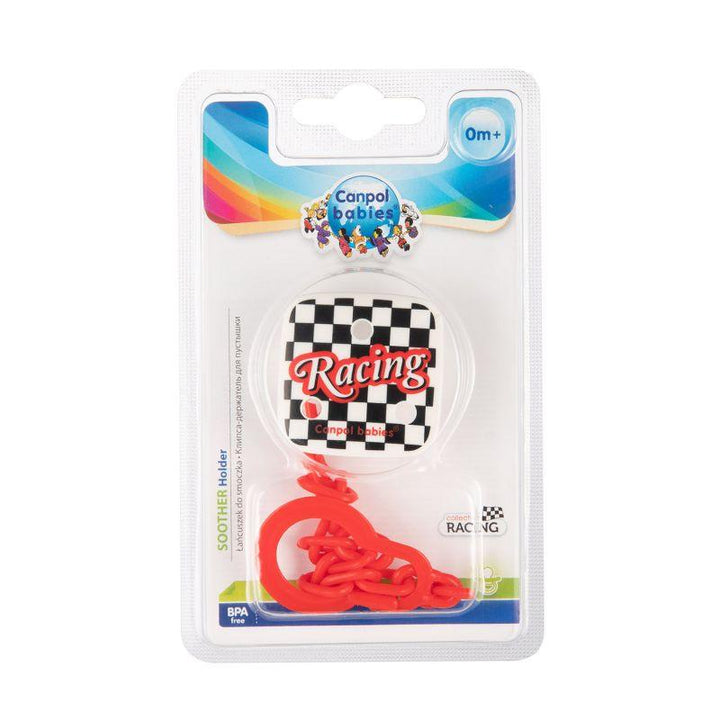 Canpol Babies "Racing" Soother Holder Racing - Red & Black - ZRAFH