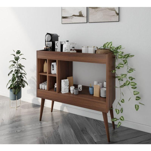 Brown Coffee Corner with Shelves By Alhome - Zrafh.com - Your Destination for Baby & Mother Needs in Saudi Arabia