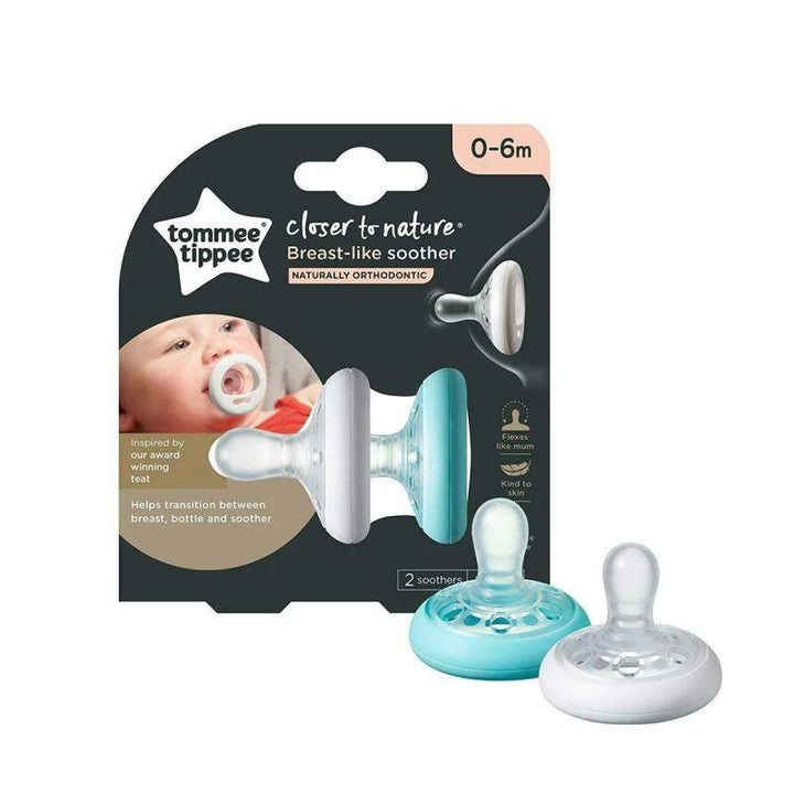 Tommee Tippee Closer To Nature Breast Like Soother - 2 Pieces - Zrafh.com - Your Destination for Baby & Mother Needs in Saudi Arabia