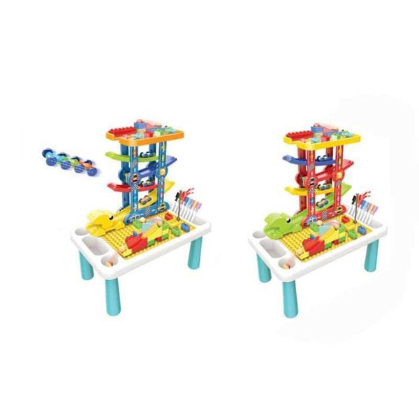 Building Blocks Game Table Glider Car with Drawing Board - 50x14x31 cm - 22-6848 - ZRAFH
