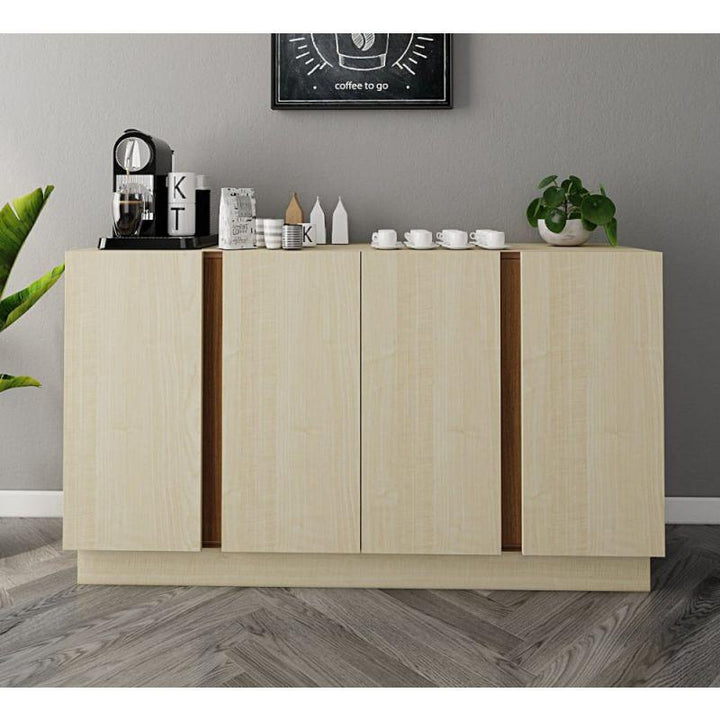 Beige & Brown Coffee Corner with 4 Doors By Alhome - Zrafh.com - Your Destination for Baby & Mother Needs in Saudi Arabia