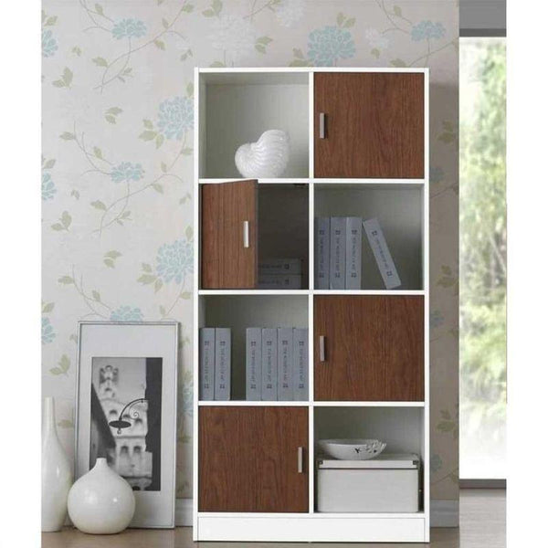 White and Brown Storage Unit By Alhome - Zrafh.com - Your Destination for Baby & Mother Needs in Saudi Arabia