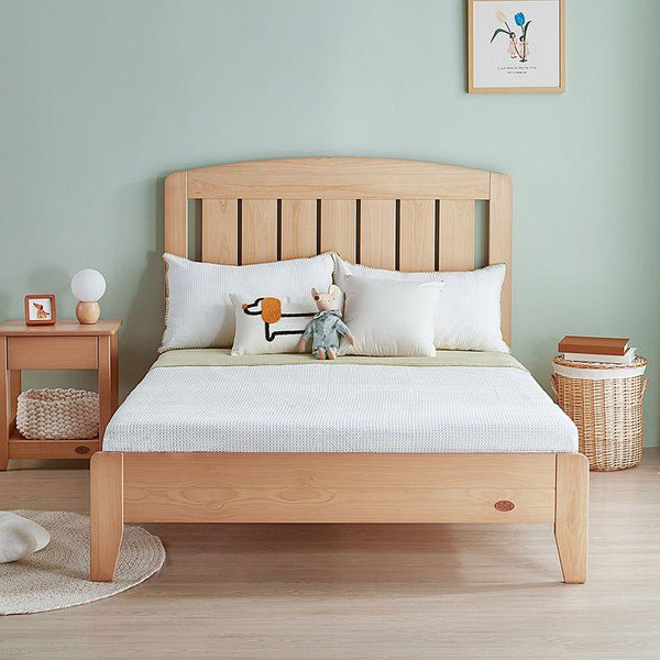 Kids Bed: 120x200x140 Wood, Beige by Alhome - 110112818 - Zrafh.com - Your Destination for Baby & Mother Needs in Saudi Arabia